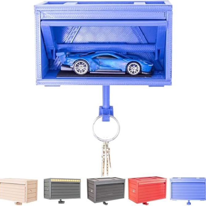 Car Garage Key Holder with Opening Door