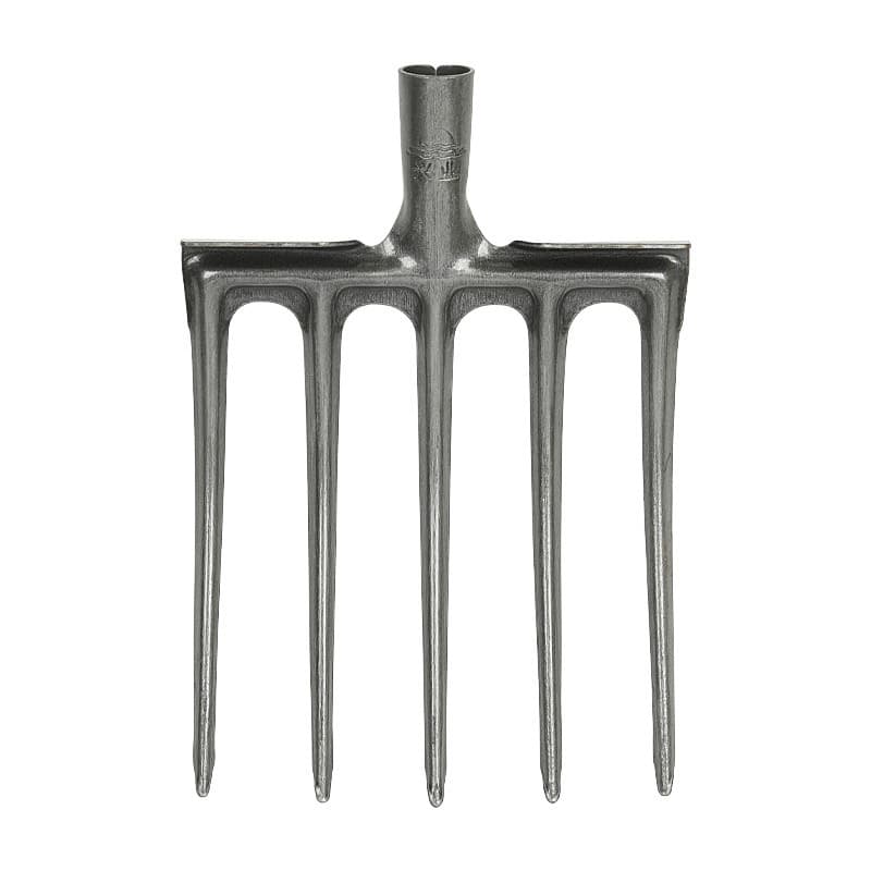 All-Steel 4-Tine Fork with Wooden Handle for Land Reclamation and Soil Loosening