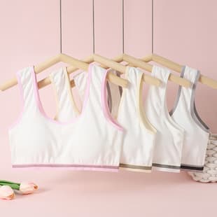 Student Developing Polyester Bra Girls Elementary Middle School Students Camisole Vest 9-15 Years Old Big Kids Girl Bra