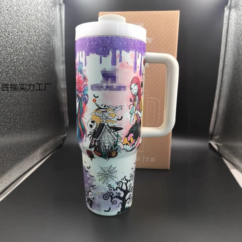 New Halloween Stanley Insulated Mug Creative 304 Stainless Steel Straw Car Cup Glow-in-the-Dark Ice Boss Cup