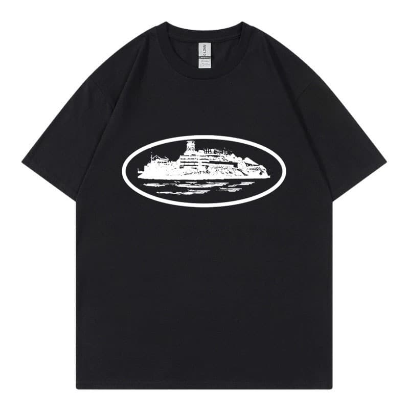 Cross-border foreign trade new Corteiz Alcatraz Summer Round Neck T-shirt Short Sleeve Letter Logo Printed Round Neck Short Sleeve