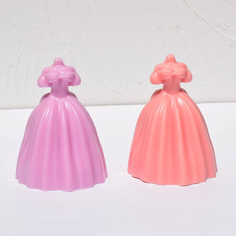 Ren Shan New Wedding Dress Scented Candle Silicone Mold DIY Bride Wedding Dress Resin Ornament Aromatherapy Plaster Mold