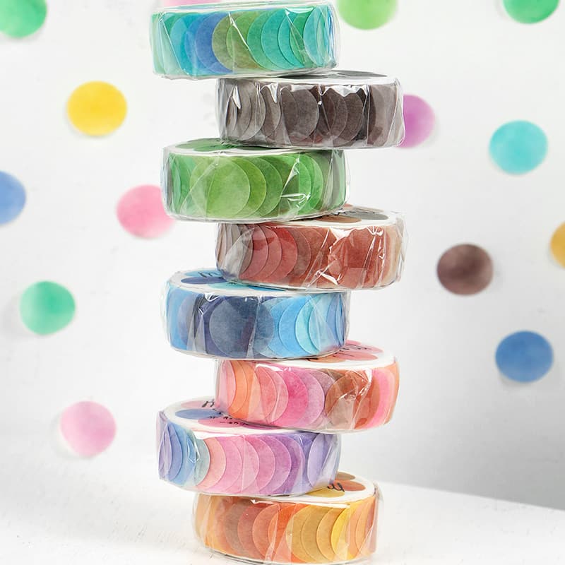 Infeel.me Washi Tape, Fruit Candy Series, Instagram Fresh Polka Dot Scrapbook Decoration Stickers, 100 Pieces 8 Styles