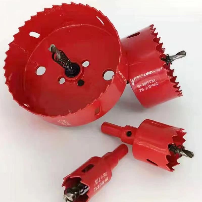 Bi-metal hole opener woodworking hole opener gypsum board plastic iron cylinder head drilling bit drilling drill bit opening