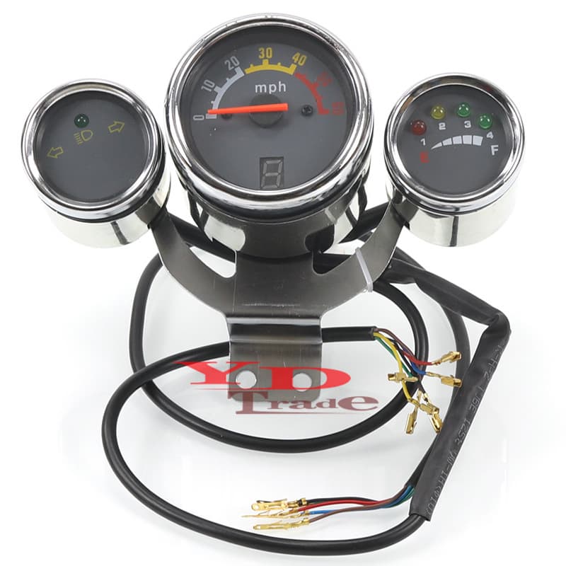 ATV Off-Road Vehicle Modified Dashboard Odometer Speedometer Display Gear, High/Low Beam, Turn Signal