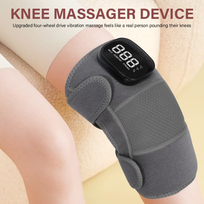 Vibration Heat Therapy Smart Knee Massager with Infrared Heat for Home Use, Knee Massage Device