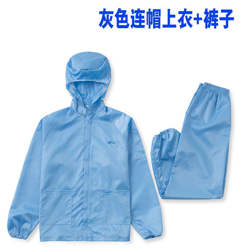 Spray Paint Protective Rock Wool Dustproof Anti-Static Hooded Separable Food Workshop Cleanroom Suit Grinding Resistant Workwear