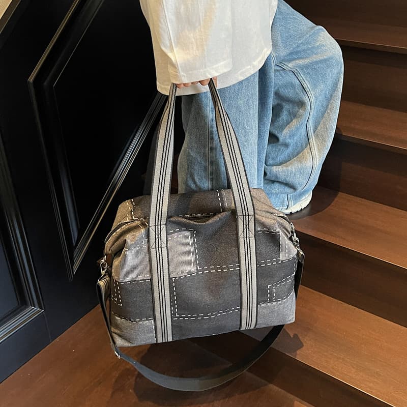 Design niche bag women's literary casual denim handbag large capacity travel business commuting tote bag