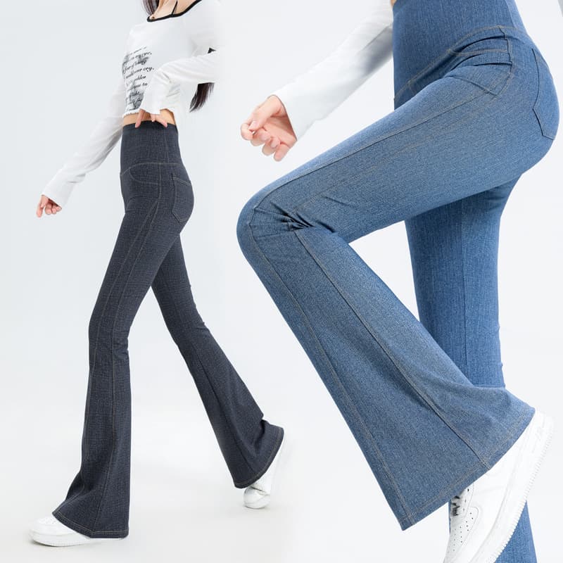 Barbie Women's Slimming High-Waist Yoga Pants Long Tummy Control Butt Lifting Bell Bottoms New Style Autumn Fashion Leggings