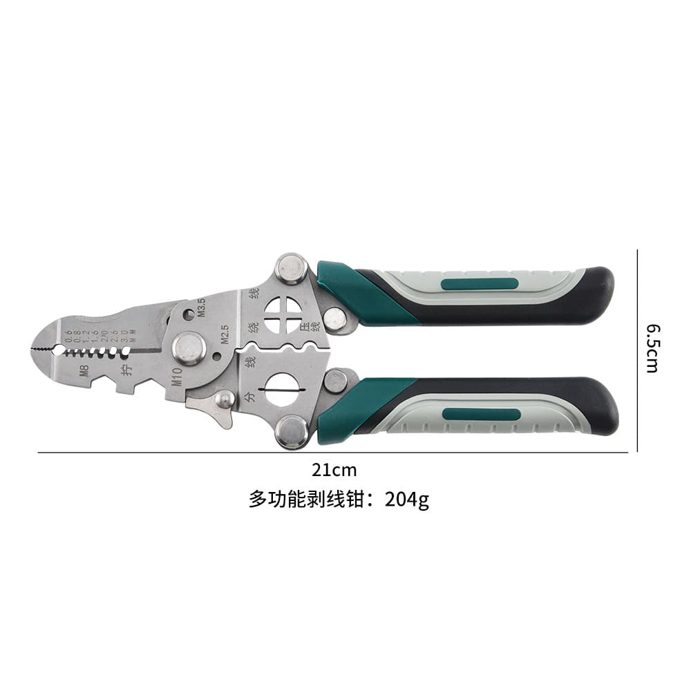 Multi-function Wire Stripper Pliers, Electrician Wire Cutting, Stripping, and Crimping Pliers, Handheld Foldable Wire Stripper Pliers Wholesale