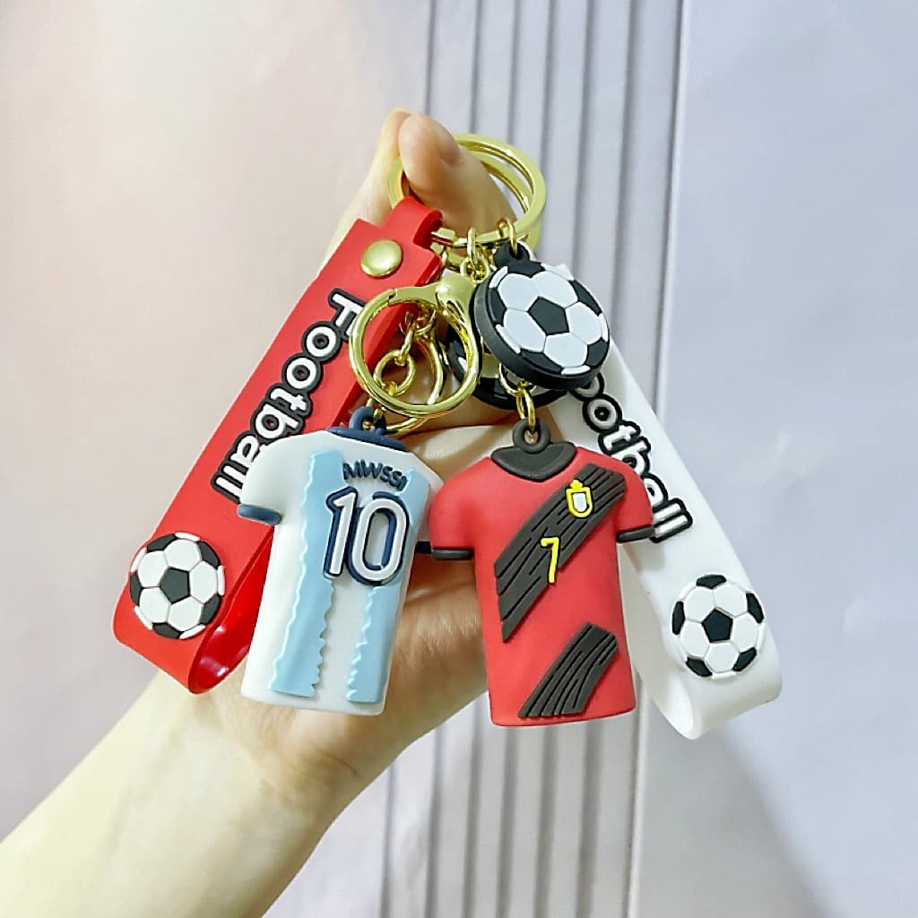 Creative Cartoon Football Numbered Shirt Doll Keychain Pendant Bag Accessory Car Keychain Gift Wholesale