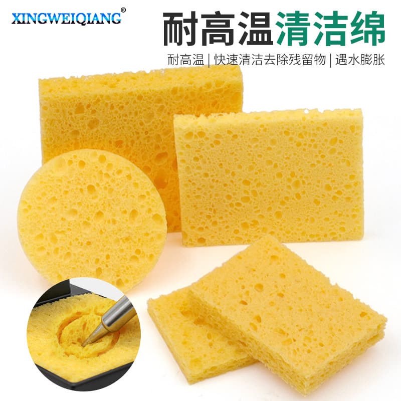 Xingweiqiang Desoldering Sponge for Soldering Iron Tip Cleaning, High-Temperature Resistant Sponge Pad for Iron Tip and Nozzle