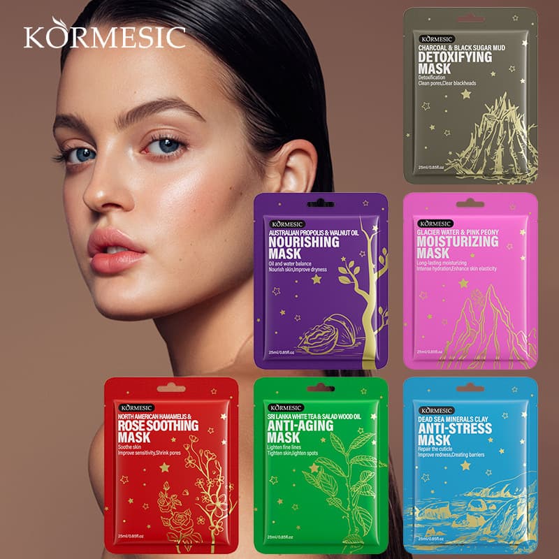 KORMESIC Plant Flower Mask Series, Facial Mask, Cross-Border Export Wholesale