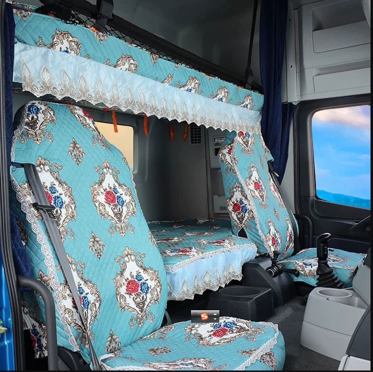 Wholesale Truck Printed Seat Cover Sleeper Cover for Jiefang J6P Delong Tianlong All-Season Universal Seat Cover