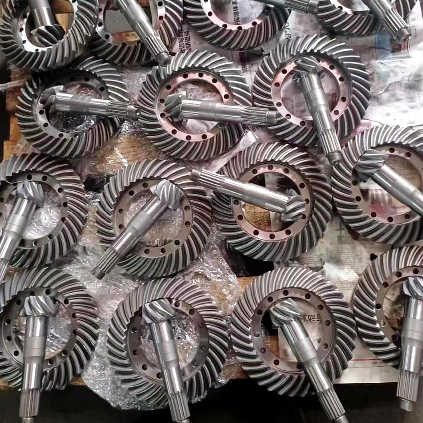 Factory Machined 90-Degree Bevel Helical Gear Parts Complete Set Sector Drive Gear