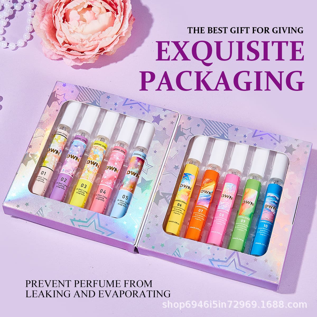 Cross-border best-selling Victoria's Secret perfume gift box 10ml alcohol-free fragrance spray set long-lasting fragrance for men and women