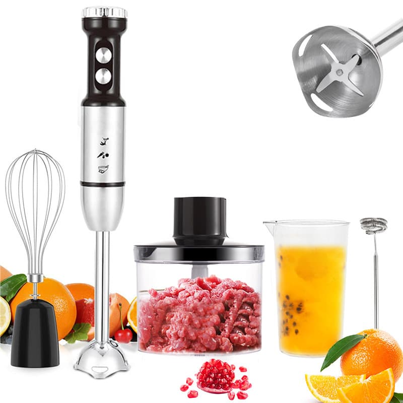 Cross-border EU Plug 1000W Electric Hand Blender, Baby Food Maker, 25-Speed Variable Speed Handheld Immersion Blender, Meat Grinder