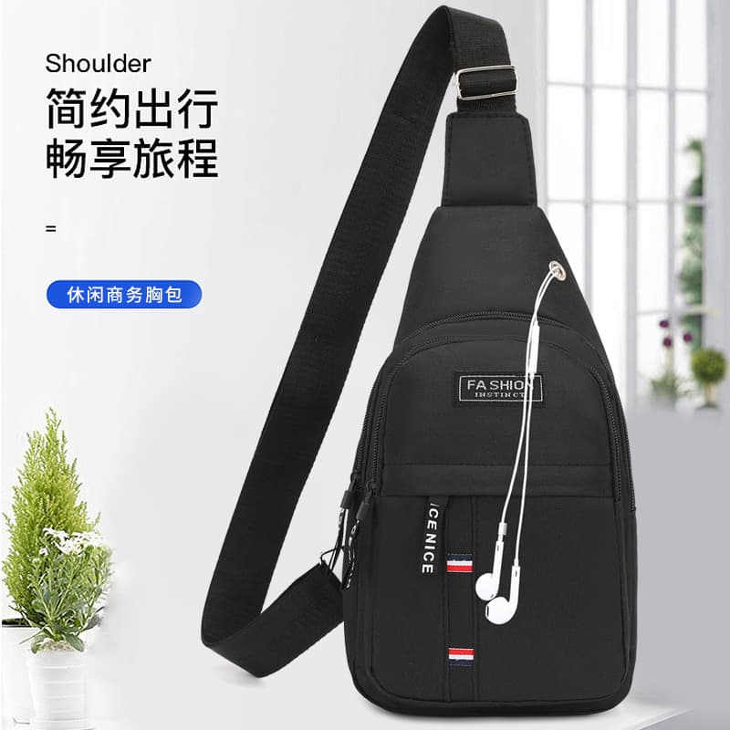 New chest bag men's bag shoulder crossbody bag casual crossbody bag nylon cloth chest crossbody bag trendy small men's bag