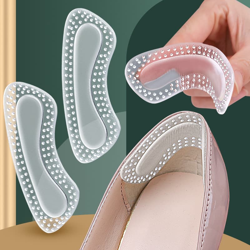 Half-size Invisible Adhesive Heel Grips for High Heels, EL Anti-Slip, Soft G Anti-Friction Massage Particles