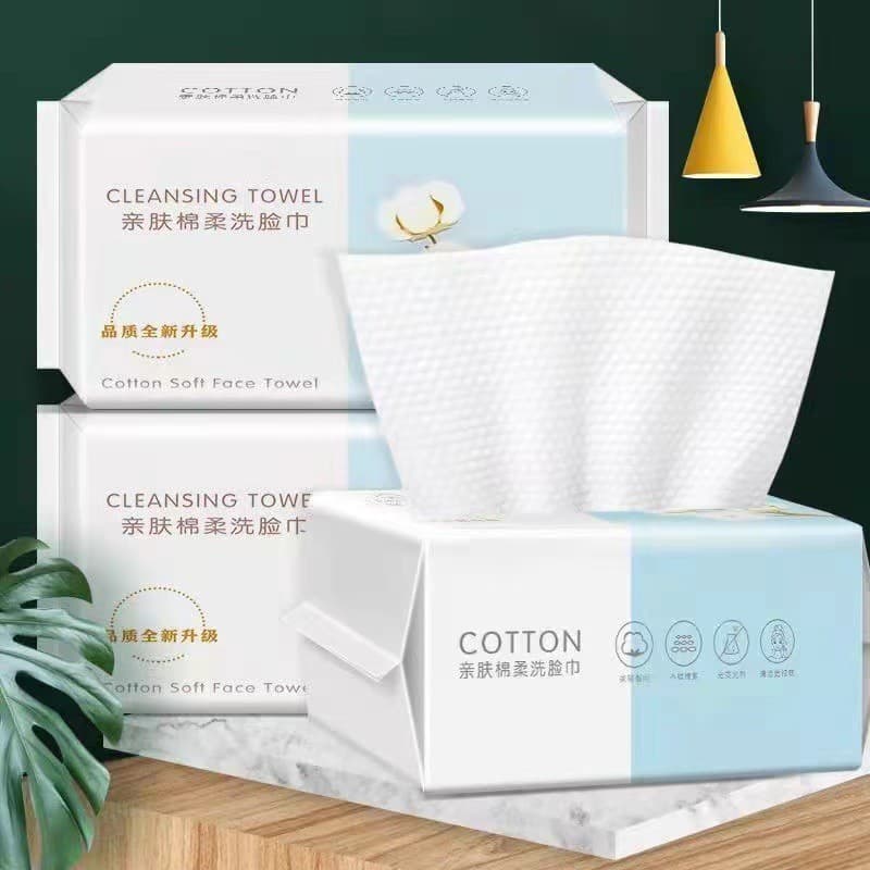 Disposable pure cotton thickened pearl pattern facial cleansing towel, pull-out type, beauty salon makeup remover towel, soft cotton towel