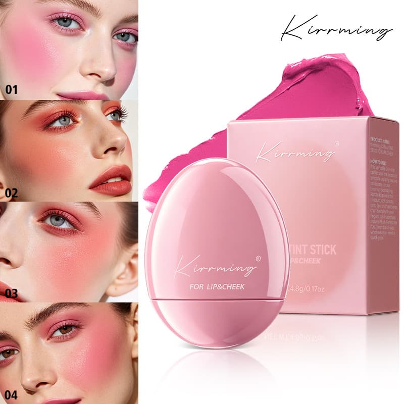 KIRRMING Blush Cream Lightweight Skin-Friendly Non-Caking Matte Easy to Color Long-Lasting Vibrant Blush Cream