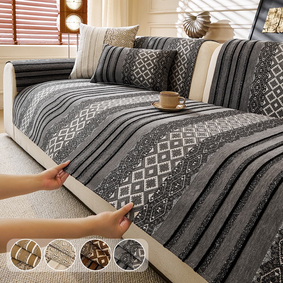 Cross-border Supply All-Season Sofa Cushion Cover 2026 New Chenille Sofa Cover
