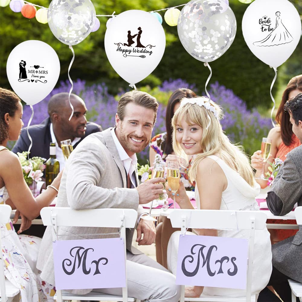 Amazon 12-Inch Bride White Wedding Party Latex Balloons Wedding Party Decoration Balloons