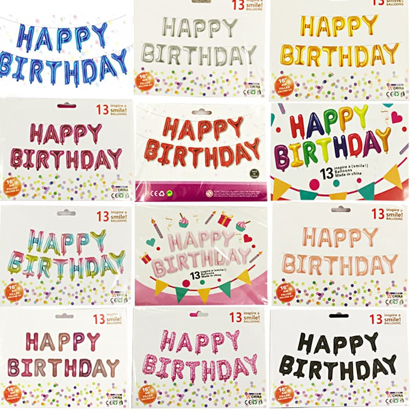 Happy Birthday Letter Aluminum Foil Balloon Birthday Party Theme Decoration Foil Balloon
