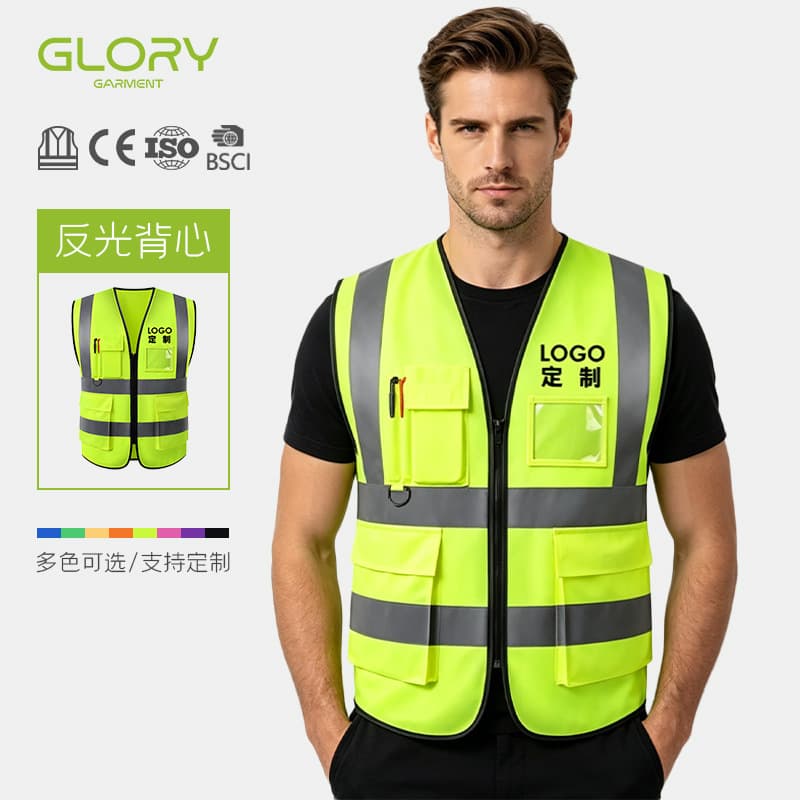 Customized reflective vest safety vest road construction traffic duty safety clothing large size printing construction site reflective clothing