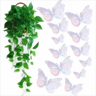 3D Butterfly Wall Stickers Hollow-Out Butterfly Wall Decor Colorful Butterfly Decals for Wall Background Decoration