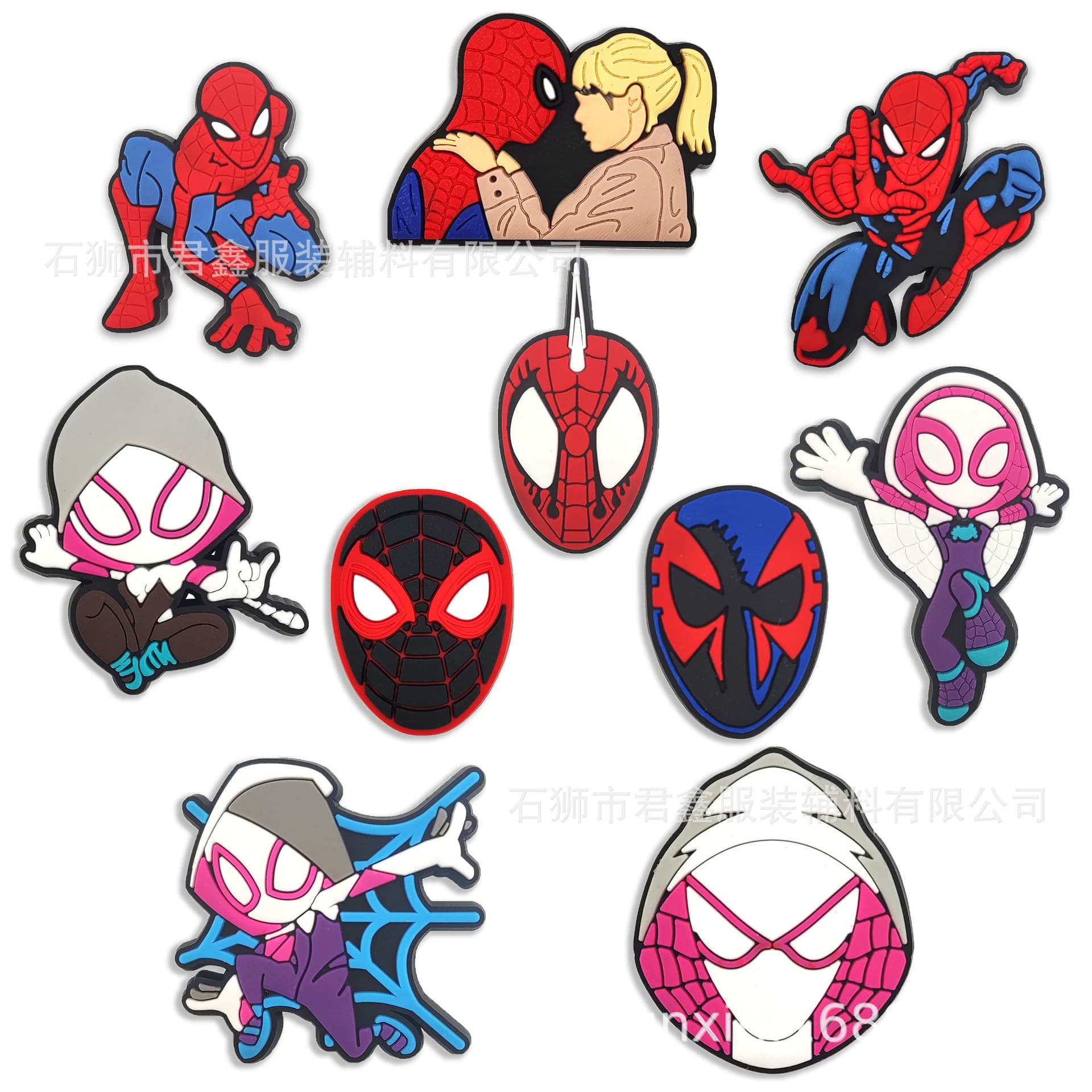 New Spider-Man Shoe Accessory Clips Cross-border DIY Patch Croc Charms Marvel Animation Character