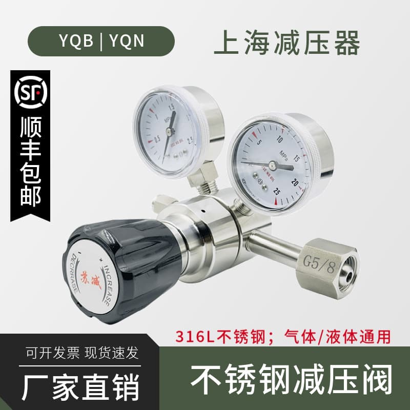 2025 Stainless Steel Pressure Reducing Valve, 316L Hydrogen Chloride, Sulfur Dioxide, Oxygen, Nitrogen, Hydrogen, Argon Standard Gas Cylinder