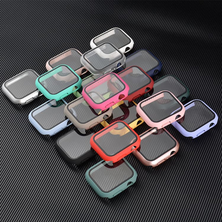 Compatible with Apple Watch S11 PC Hard Case with Tempered Glass Film, Integrated Protective Cover for iWatch 10/SE/9/8/7/6/5