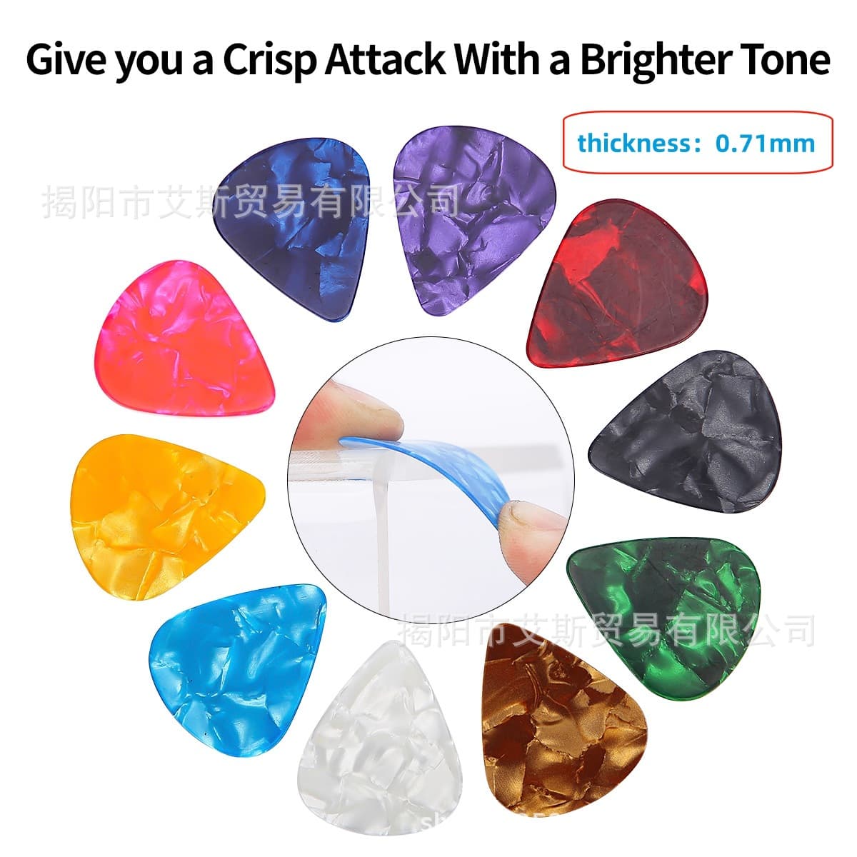 Specify the color Celluloid Guitar Pick 0.71mm