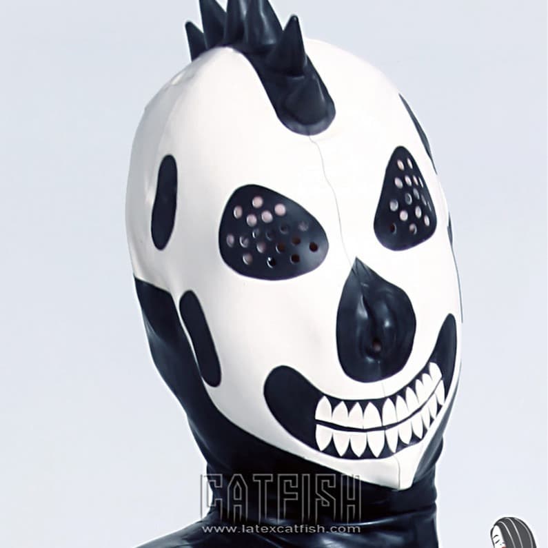 Latex Skull Headgear Halloween Ghost Face Mask Gelcoat Matching Headgear