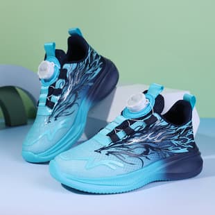Cross-border trade boys mesh shoes breathable, middle and older boys children's sports shoes, anti-slip soft sole running shoes wholesale