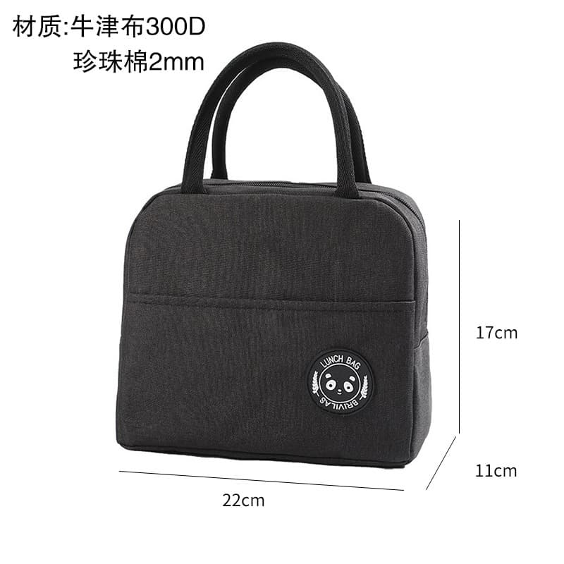 Cross-Border Insulated Lunch Bag Oxford Cloth Meal Bag Cooler Bag Student Lunch Outdoor Picnic Food Bag Handbag Bento Bag