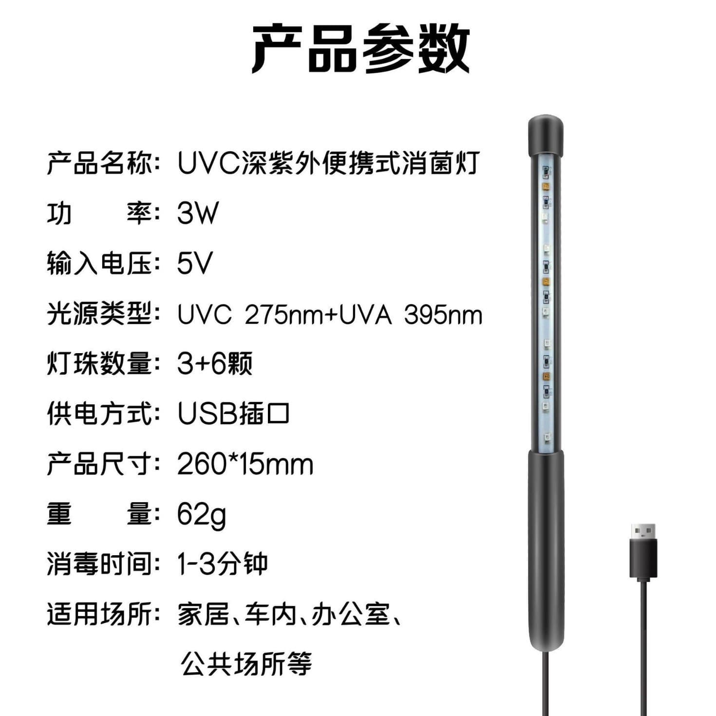 Direct Amazon UVC Ultraviolet Disinfection Stone Aerosol Type Breath Freshener Mailbox System Sterilizing Germicidal Lamp for Home