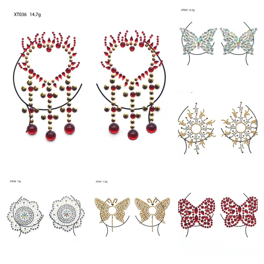 Tattoo Crystal Stickers Chest Sticke