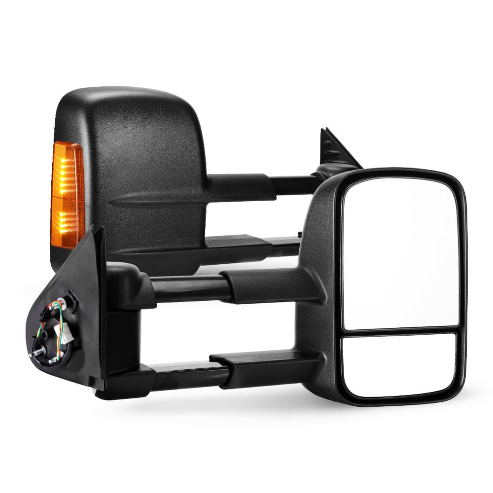 For Toyota Hilux 2015+ Foldable Rear View Mirror Wide Angle Mirror Electric Trailer Specific