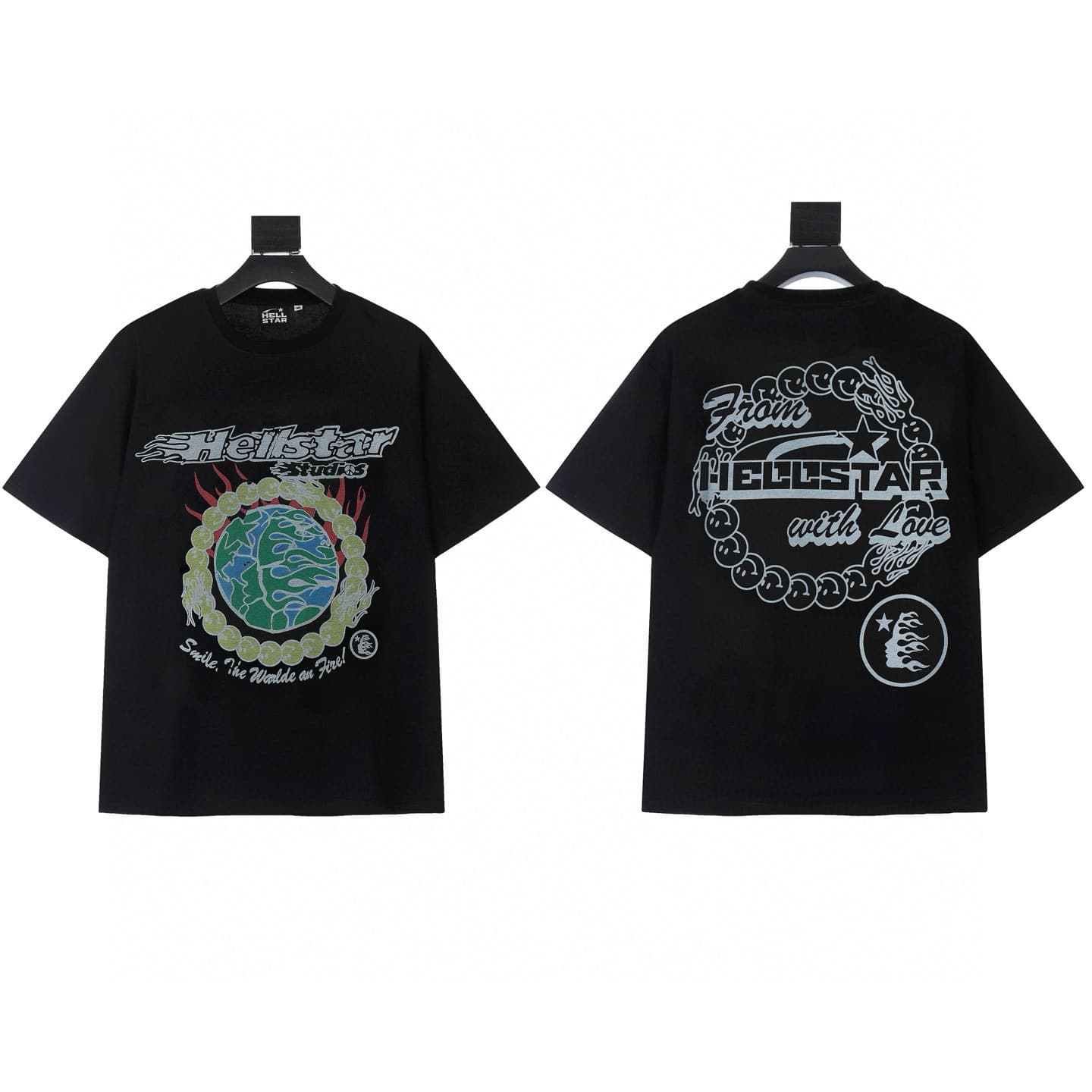 2025 New High-Quality Hellstar Retro American Street Style Printed Short Sleeve T-Shirt