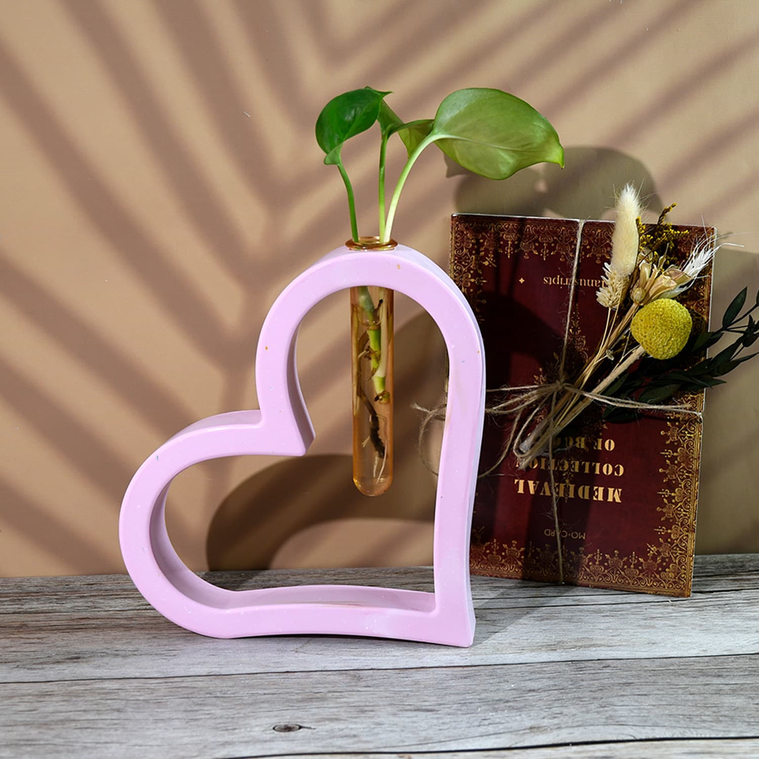 diy geometric hollow hydroponic test tube vase silicone mold three-dimensional flower arrangement ornaments glue mold