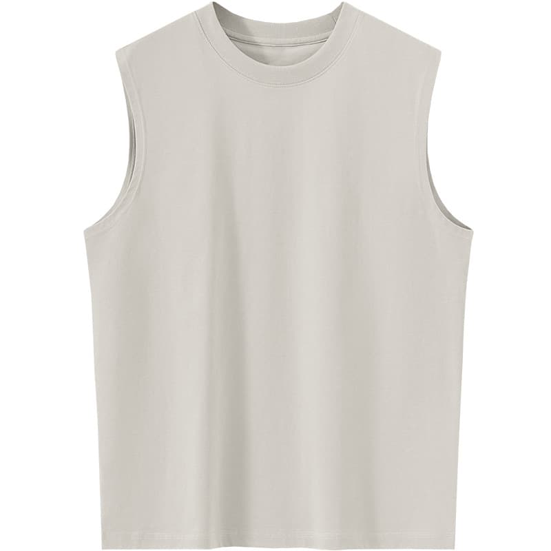 7A Antibacterial Mercerized Cotton Ice Silk Vest Men's Cool Quick-Dry Fitness Sports Sleeveless T-Shirt Solid Color Undershirt