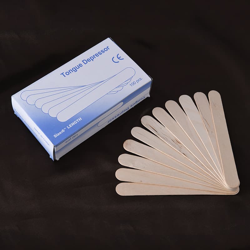 Beauty Hair Removal Care Tool Tongue Depressor Stick Hair Removal Wax Mixing and Spreading Wooden Stick 100 Pieces Boxed Tongue Depressor