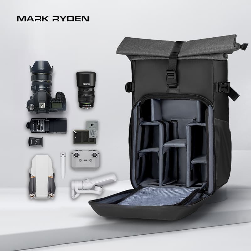 MARK RYDEN DSLR Camera Backpack Outdoor Photography Bag Digital Multi-functional Water-resistant Laptop Backpack for Men