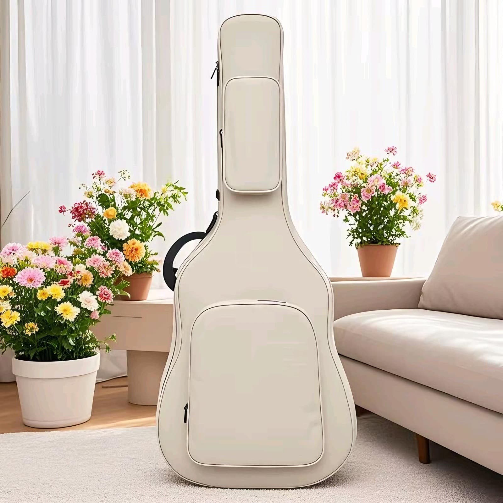 Thickened Guitar Bag Double Shoulder Strap 38/40/41 Inch Folk Guitar Bag Waterproof Shockproof Guitar Backpack