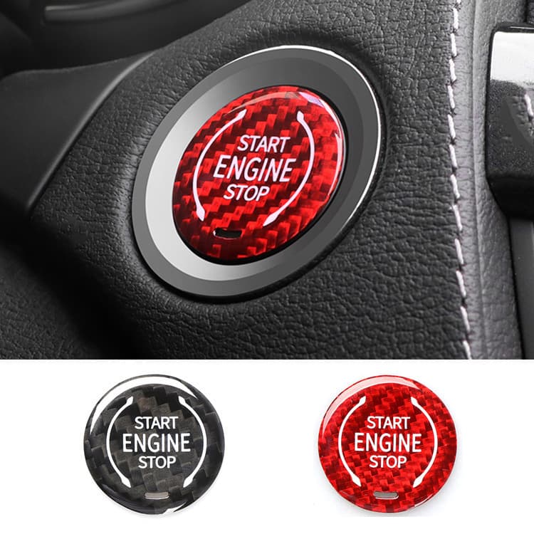 Suitable for BMW, Mercedes-Benz, Audi, Land Rover, Mazda, Honda, Ford Mustang Carbon Fiber One-Touch Start Sticker Interior Decoration