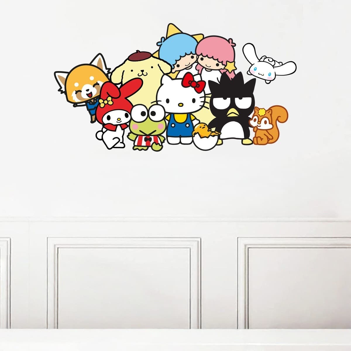 Hellokitty door stickers kitchen bedroom entrance door decoration stickers cute cartoon bathroom Hello Kitty waterproof stickers