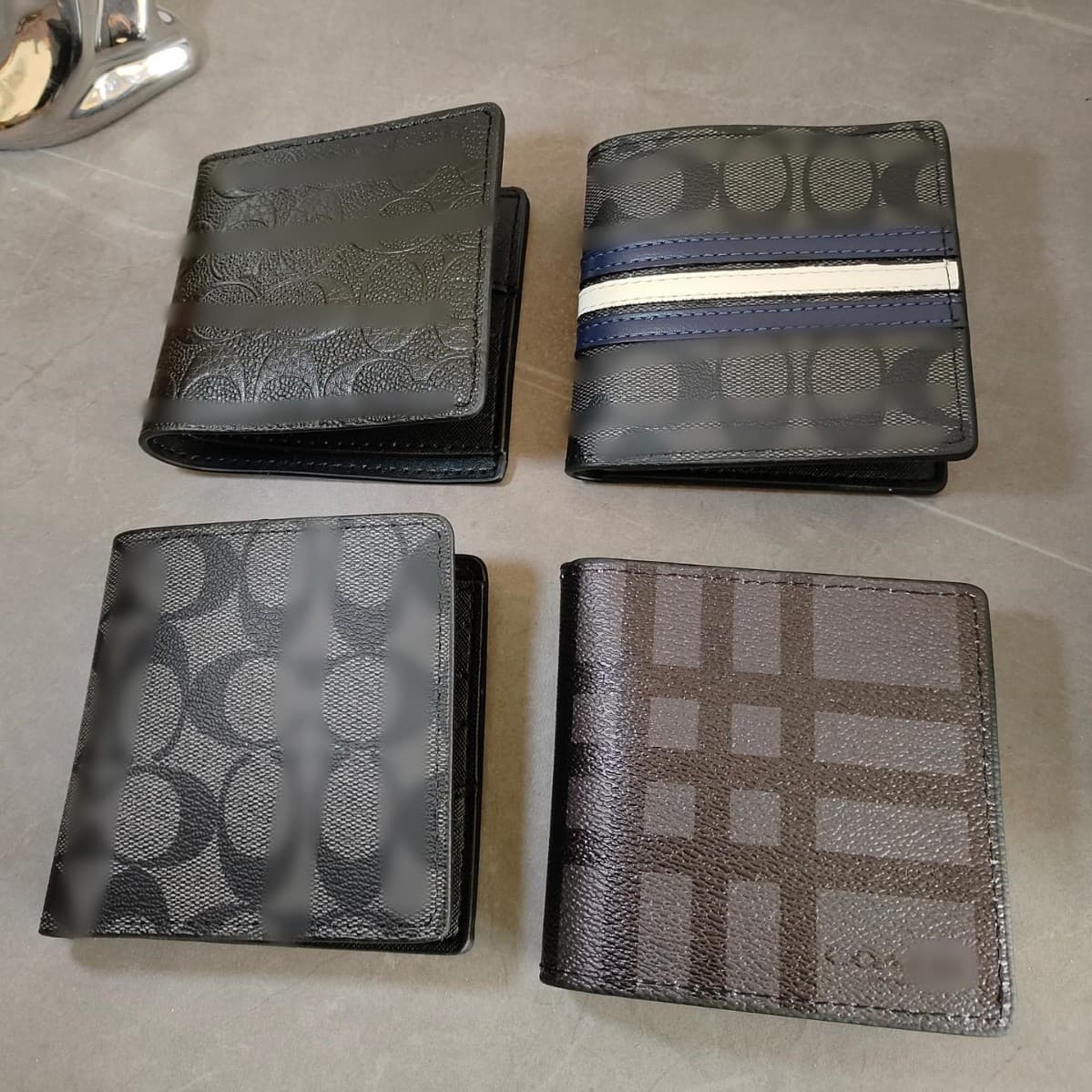 New Men's Wallet Short Wallet Youth Multi-Slot Card Holder Fashion Soft Leather Accordion Card Wallet with European and American Print