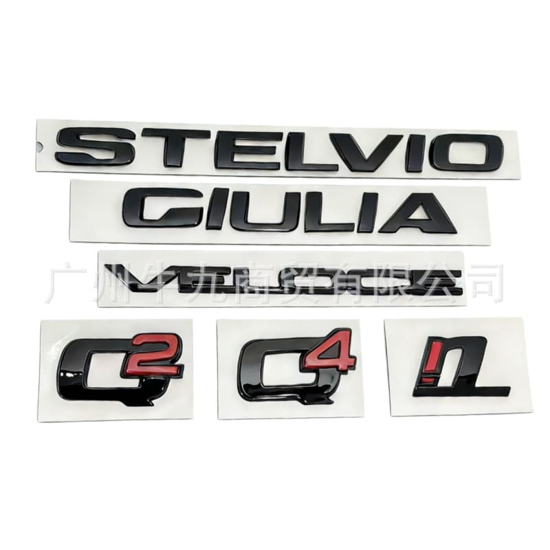 For Alfa Romeo GIULIA STELVIO VELOCE TI Q4 Q2 Emblem Badge Rear Lettering